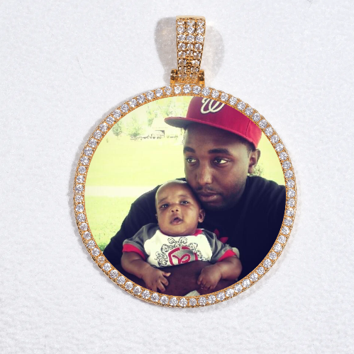 MEDIUM 3D CIRCLE CUSTOM PICTURE PENDANT