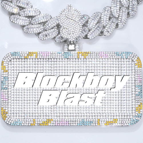 CUSTOM LETTER NECKLACE 3D COLORFUL SQUARE