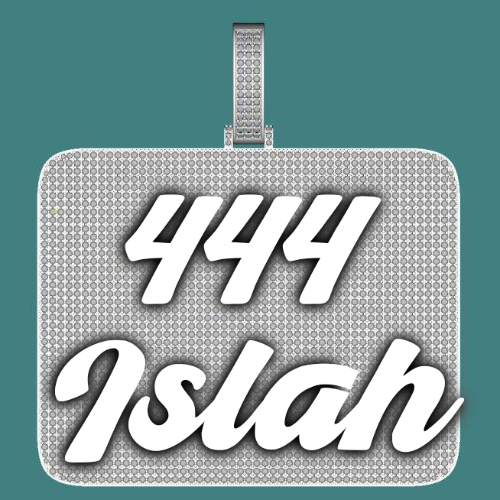 CUSTOM LETTER NECKLACE 3D BIG SQUARE