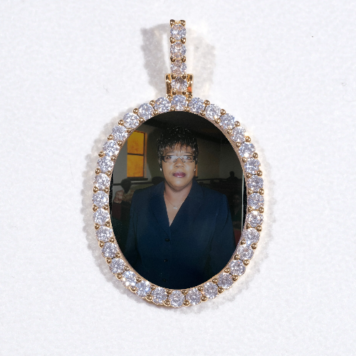 3D Oval Custom Picture Pendant