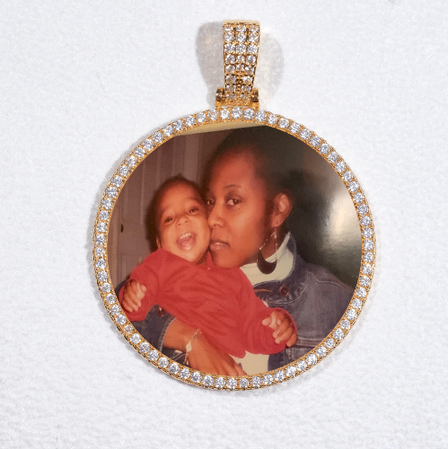 MEDIUM 3D CIRCLE CUSTOM PICTURE PENDANT