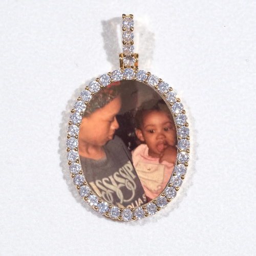 3D Oval Custom Picture Pendant