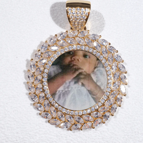 Large 3D Wheat Ear Custom Picture Pendant