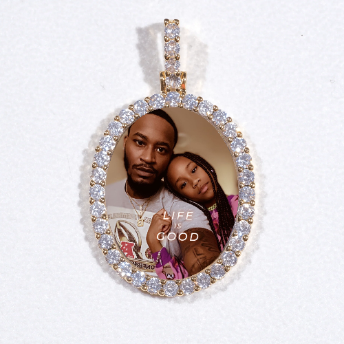 3D Oval Custom Picture Pendant