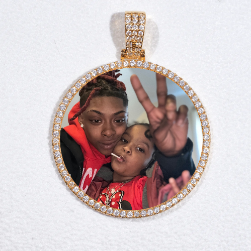MEDIUM 3D CIRCLE CUSTOM PICTURE PENDANT