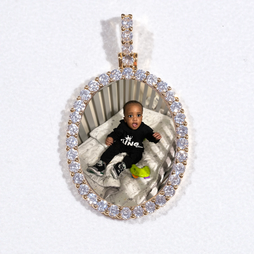 3D Oval Custom Picture Pendant