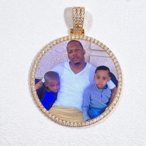 MEDIUM 3D CIRCLE CUSTOM PICTURE PENDANT