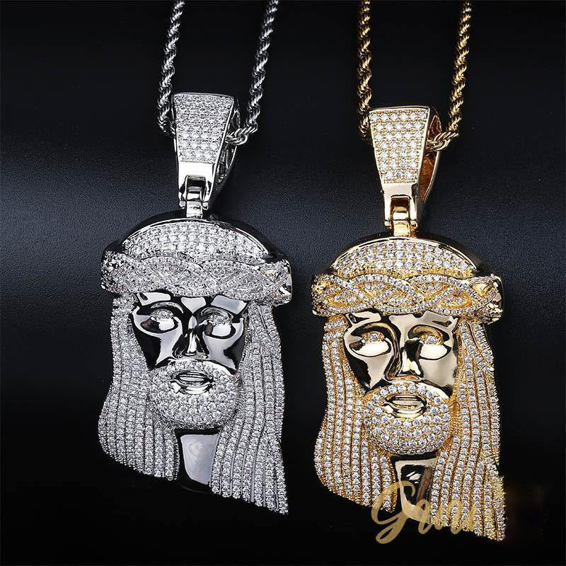 18K Gold-Plated AAA CZ Retro Jesus Pendant - The GUU Shop