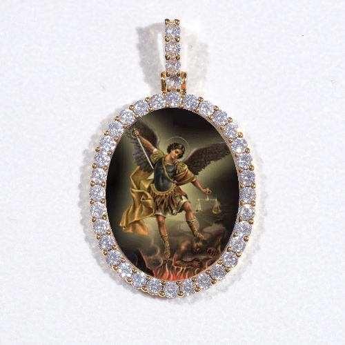 3D Oval Custom Picture Pendant