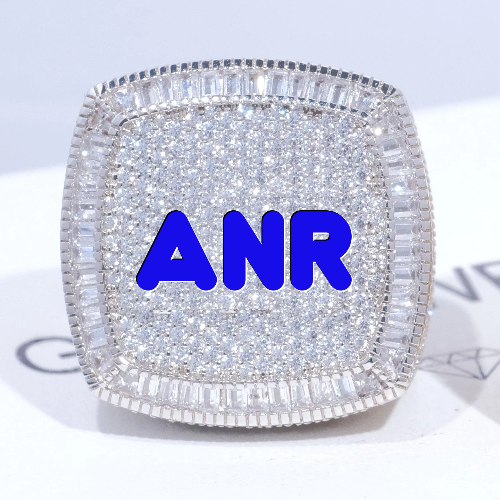 CUSTOM LETTER 3D ICED RING