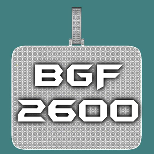 CUSTOM LETTER NECKLACE 3D BIG SQUARE