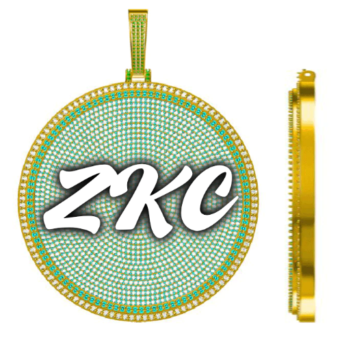 CUSTOM LETTER NECKLACE 3D BIG DISC