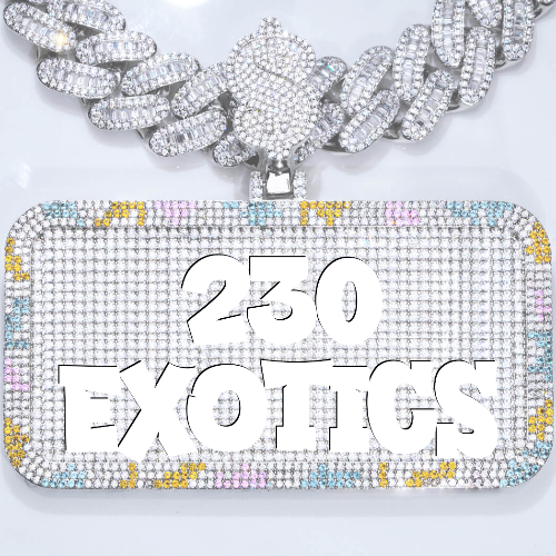 CUSTOM LETTER NECKLACE 3D COLORFUL SQUARE