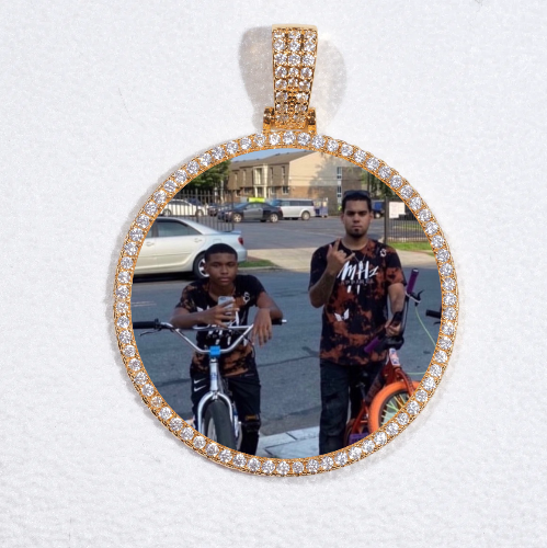 MEDIUM 3D CIRCLE CUSTOM PICTURE PENDANT