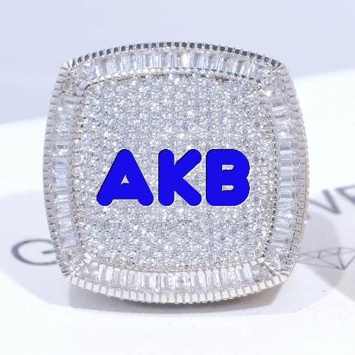 CUSTOM LETTER 3D ICED RING