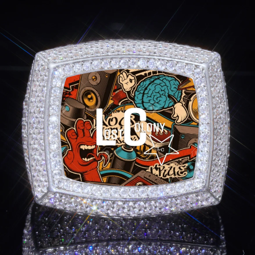 3D CUSTOM PICTURE ICED RING