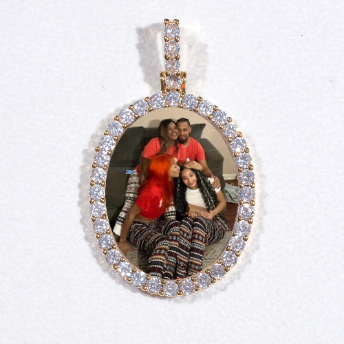 3D Oval Custom Picture Pendant