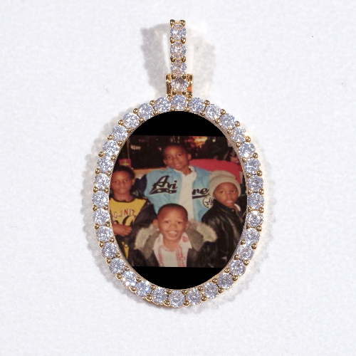 3D Oval Custom Picture Pendant