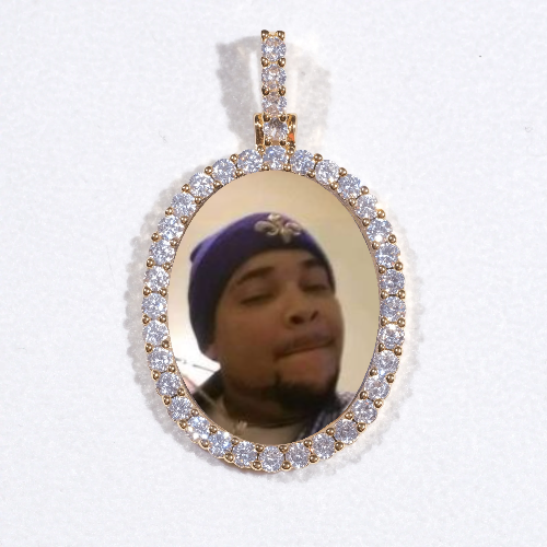 3D Oval Custom Picture Pendant