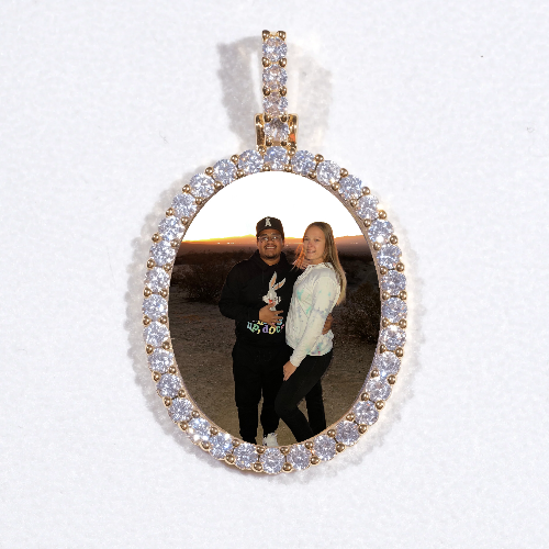 3D Oval Custom Picture Pendant