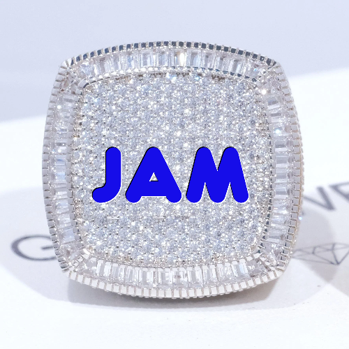 CUSTOM LETTER 3D ICED RING
