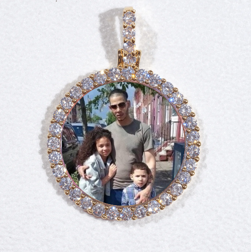 3D CIRCLE CUSTOM PICTURE PENDANT SMALL SIZE
