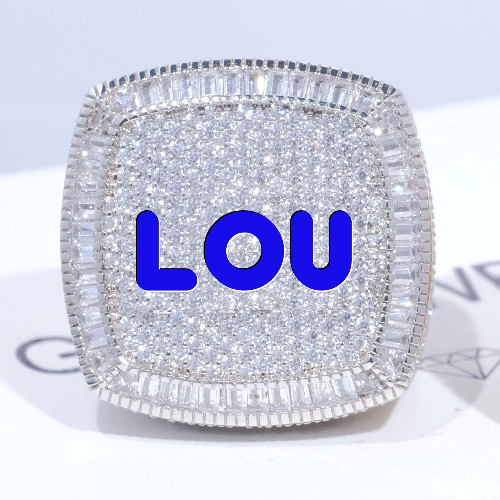 CUSTOM LETTER 3D ICED RING