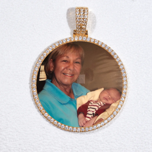 MEDIUM 3D CIRCLE CUSTOM PICTURE PENDANT
