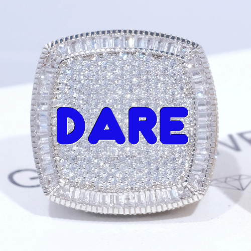 CUSTOM LETTER 3D ICED RING