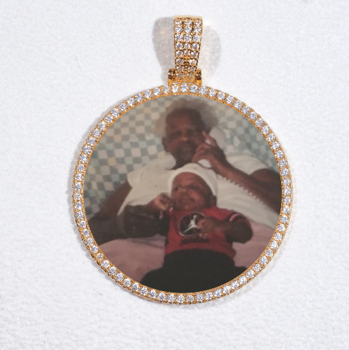 MEDIUM 3D CIRCLE CUSTOM PICTURE PENDANT