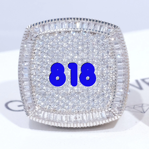 CUSTOM LETTER 3D ICED RING