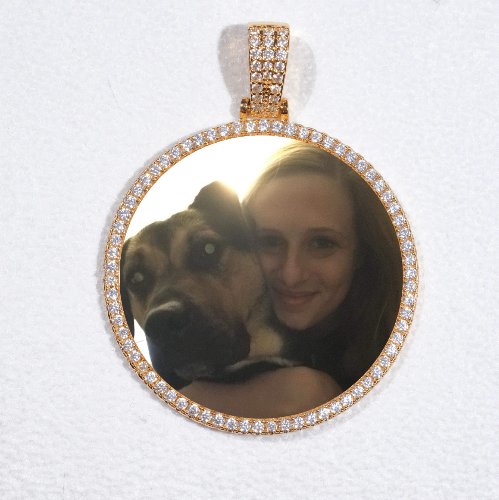 MEDIUM 3D CIRCLE CUSTOM PICTURE PENDANT
