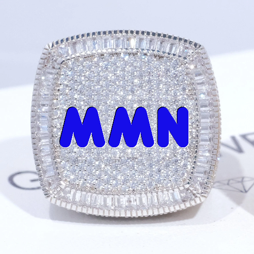 CUSTOM LETTER 3D ICED RING