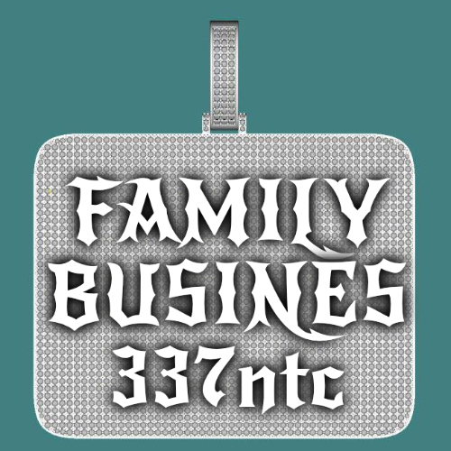 CUSTOM LETTER NECKLACE 3D BIG SQUARE
