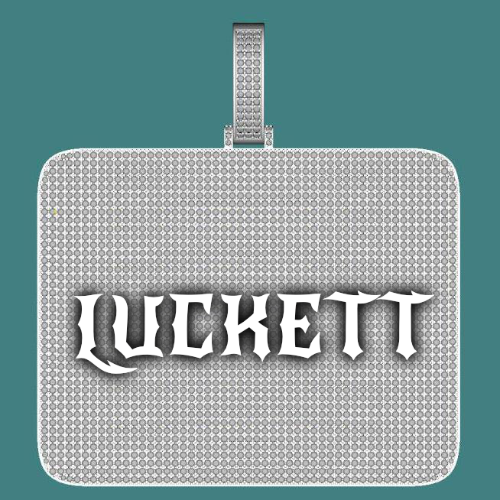 CUSTOM LETTER NECKLACE 3D BIG SQUARE