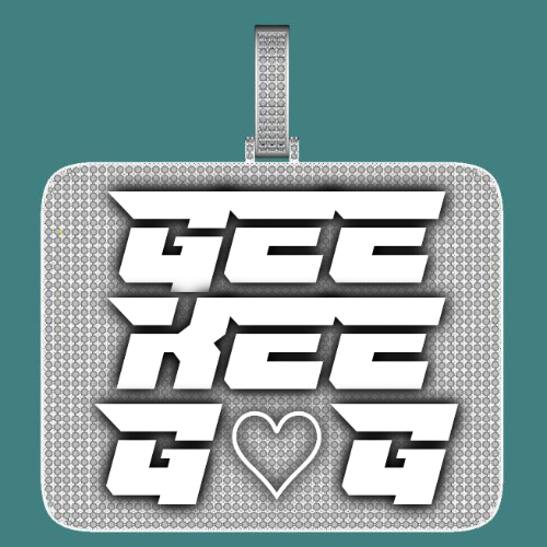CUSTOM LETTER NECKLACE 3D BIG SQUARE