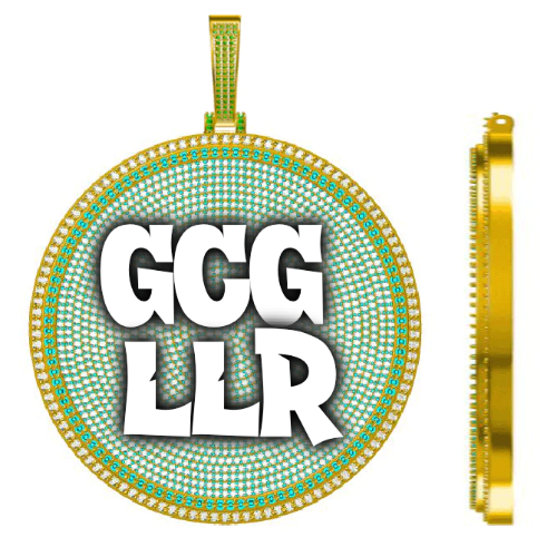 CUSTOM LETTER NECKLACE 3D BIG DISC