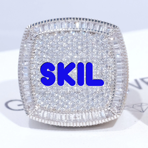 CUSTOM LETTER 3D ICED RING