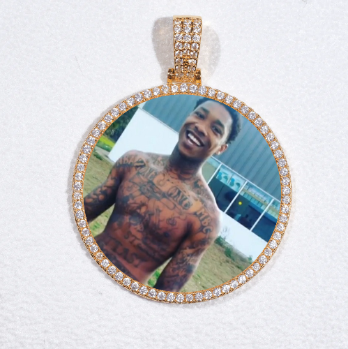 MEDIUM 3D CIRCLE CUSTOM PICTURE PENDANT