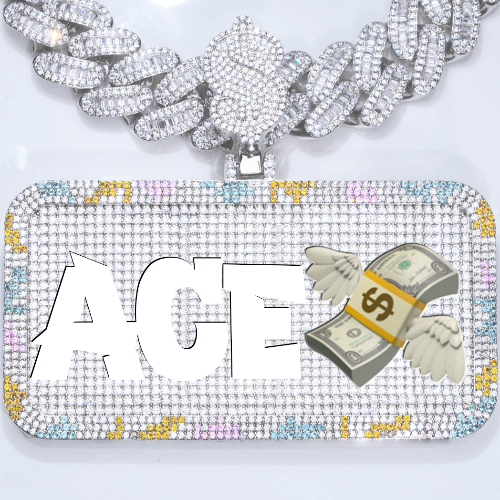 CUSTOM LETTER NECKLACE 3D COLORFUL SQUARE
