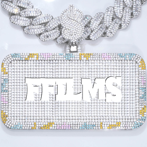 CUSTOM LETTER NECKLACE 3D COLORFUL SQUARE