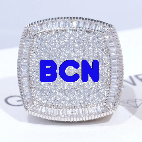 CUSTOM LETTER 3D ICED RING