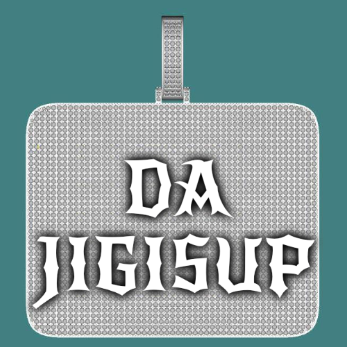CUSTOM LETTER NECKLACE 3D BIG SQUARE