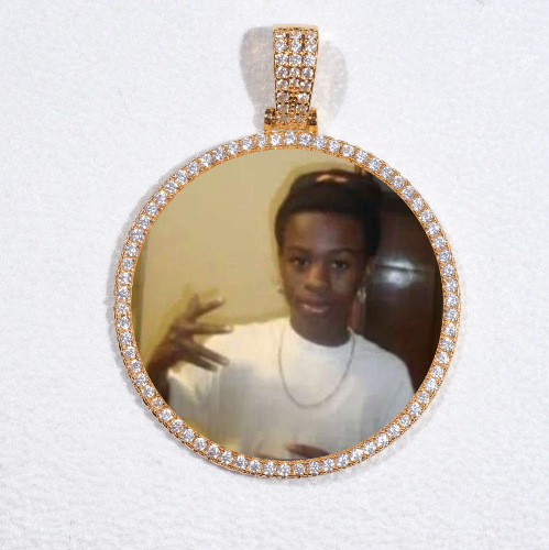 MEDIUM 3D CIRCLE CUSTOM PICTURE PENDANT