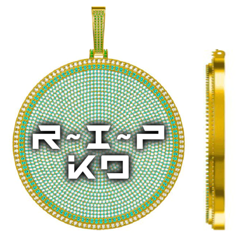 CUSTOM LETTER NECKLACE 3D BIG DISC