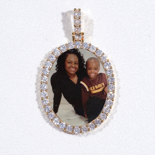3D Oval Custom Picture Pendant