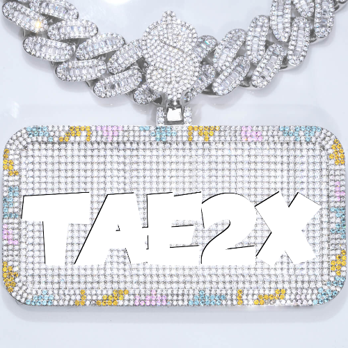 CUSTOM LETTER NECKLACE 3D COLORFUL SQUARE