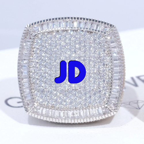 CUSTOM LETTER 3D ICED RING