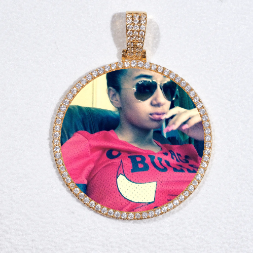 MEDIUM 3D CIRCLE CUSTOM PICTURE PENDANT