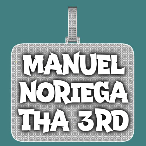 CUSTOM LETTER NECKLACE 3D BIG SQUARE
